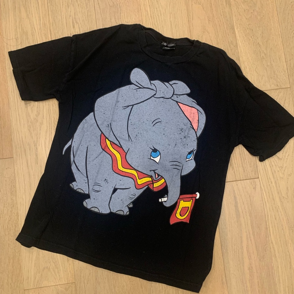Zara Women Graphic T-Shirt (Dumbo)